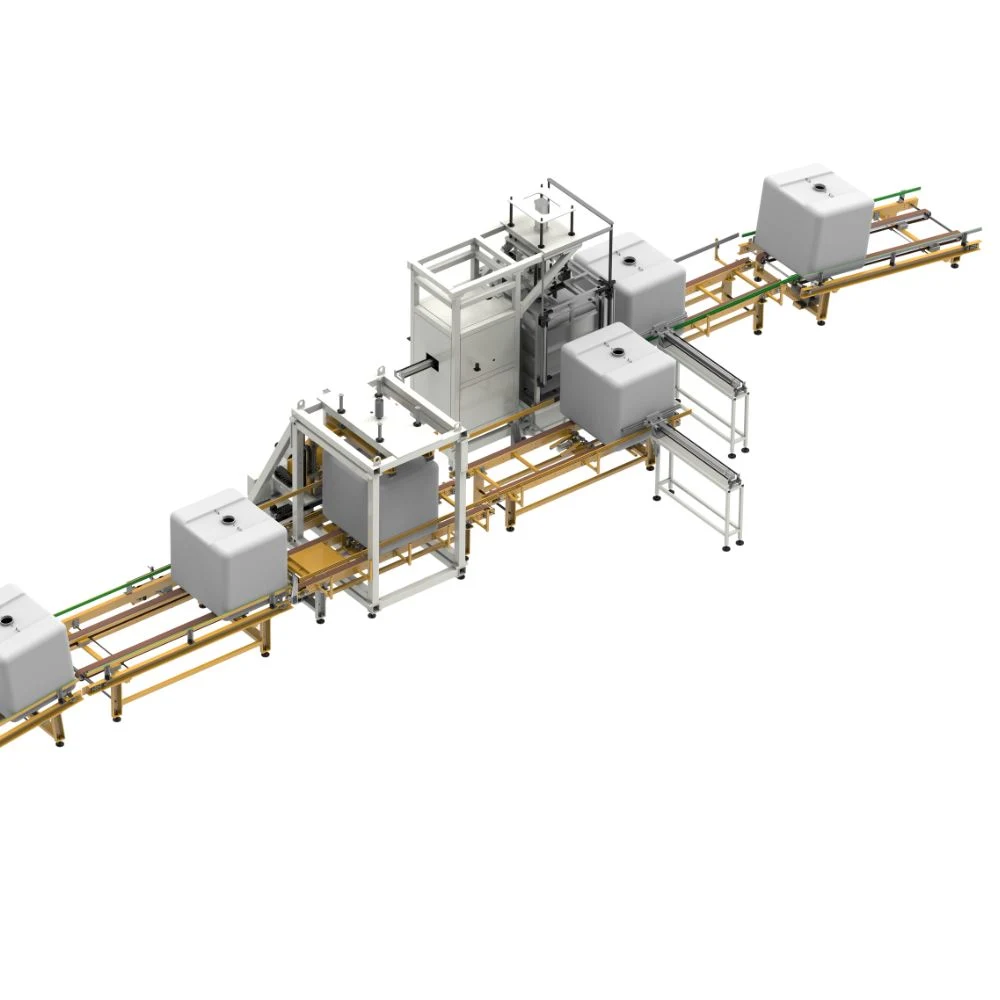 Depósito de la IBC de acero inoxidable de 1.000 litros contenedor IBC haciendo equipo de soldadura máquina