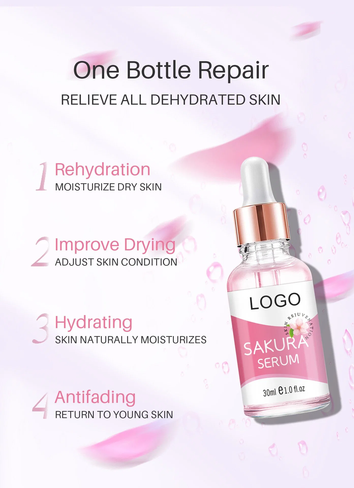 مستحضرات التجميل العناية بالبشرة ترطيب البشرة وإزالة التجاعيد Sakura Serum