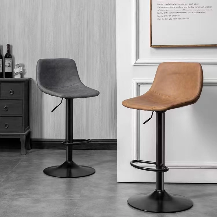 Bar Stool Leather Fabric Bar Stool Dining Cafe Chair Home Modern Furniture