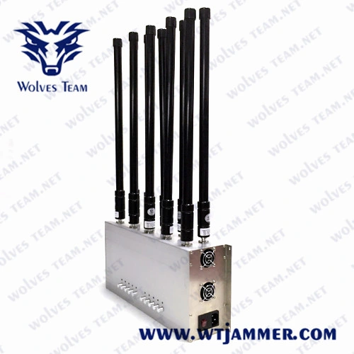 60W Adjustable All GSM CDMA 3G 4G 5g Mobile Phone UHF VHF WiFi GPS Lojack Signal Jammer