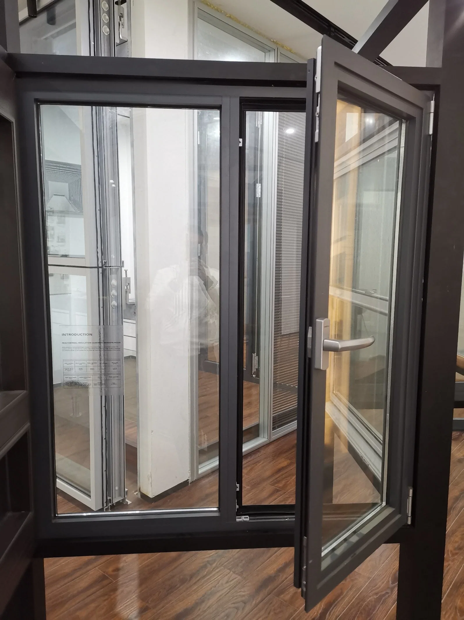 Aluminium Alloy Profile Flat Aluminium Metal Casement Window