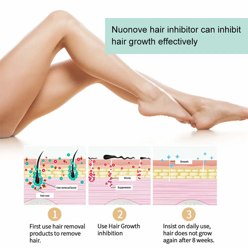 Inibidor de cabelos Spray para homens ou mulheres Fórmula sensíveis Bikini Remover Nata indolor Removedor de cabelo Hidratando para o corpo na perna do Braço axila