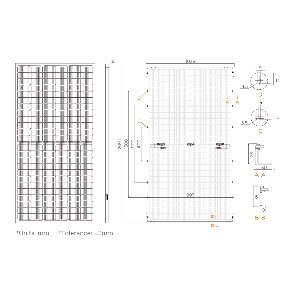 Sunpal Solar Panels 415 Watt Price Mono Perc Full Black 450W 500W 700W Placa Solar Panels Europe Warehouse