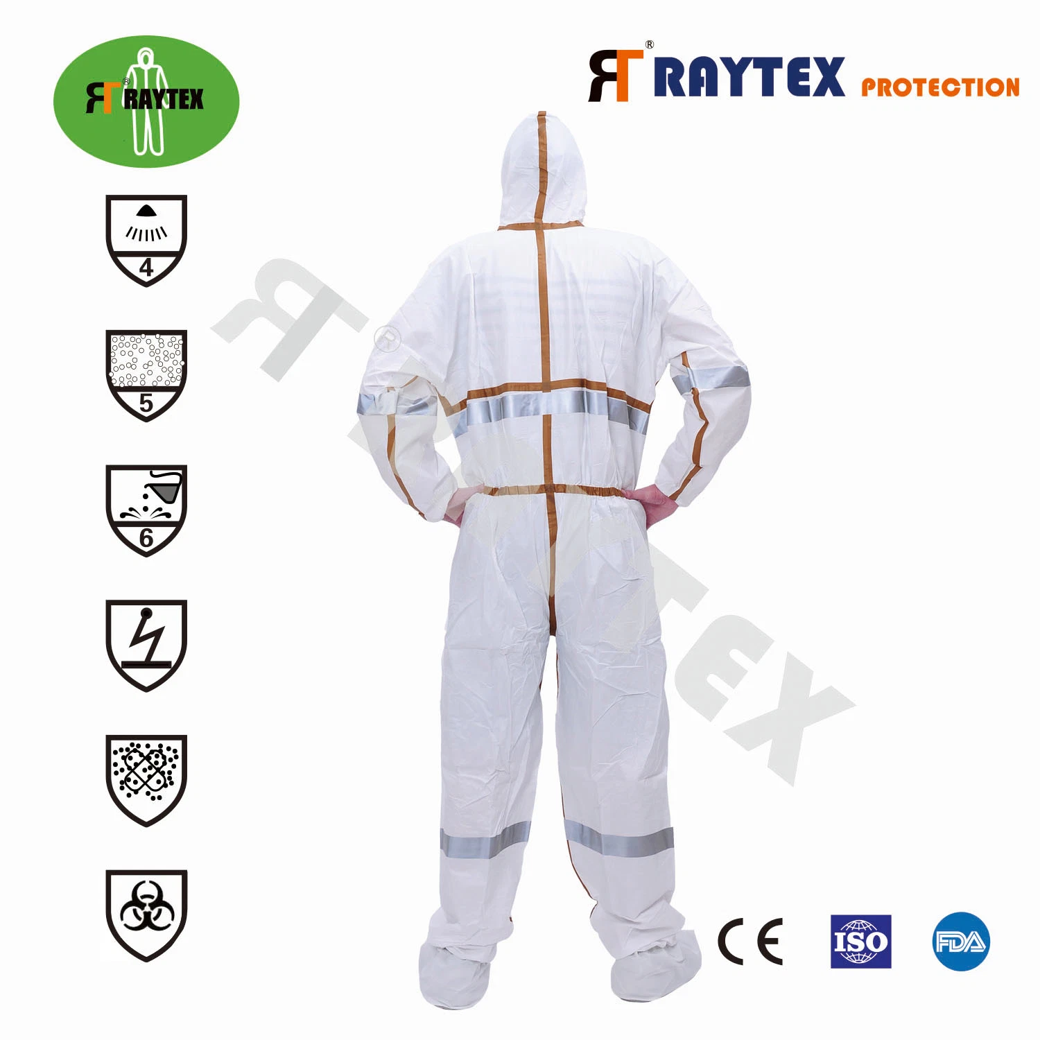 Disposable Microporous PPE Safety Coverall Protective Suit Protective Clothing with European Standard