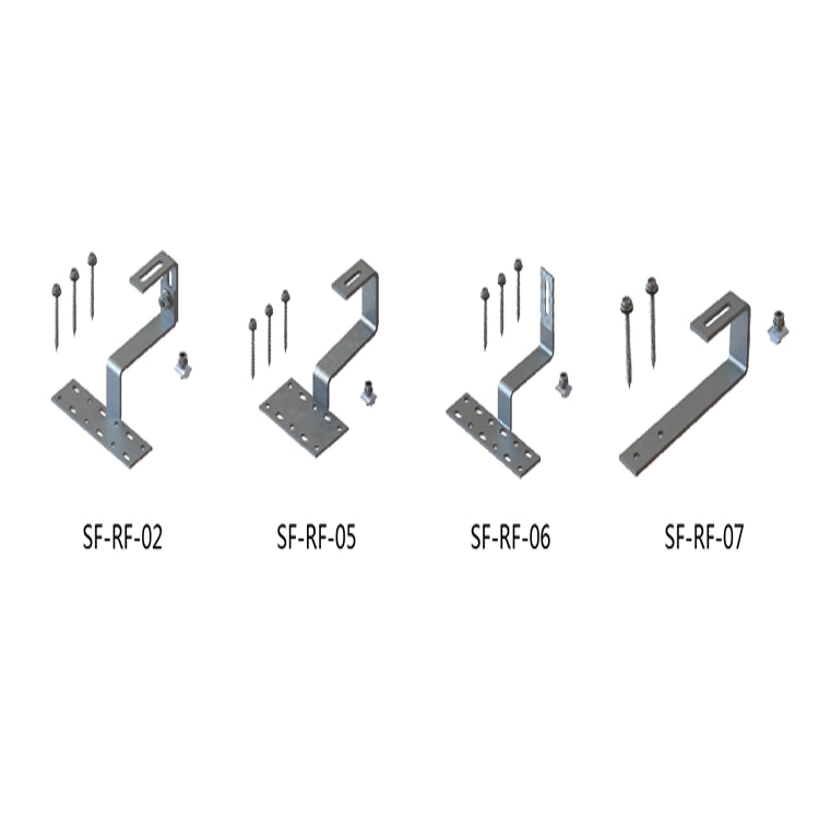 Flashing Flat Universal PV Aluminium Mounting Adjustable Flat Slate Roof Solar Tiles Hook