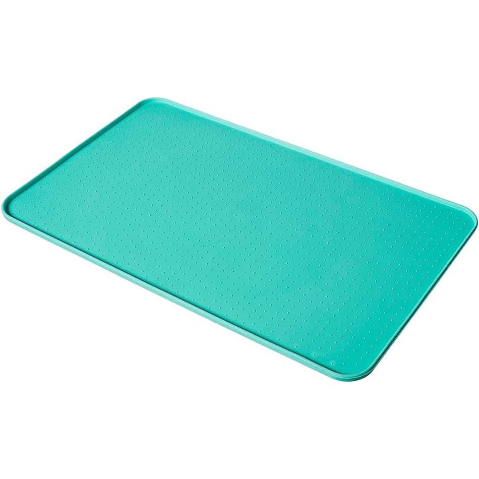 Silicone Cat Food Pad with Suction Cups and Anti Slip Pet Pad with Raised Edge Design