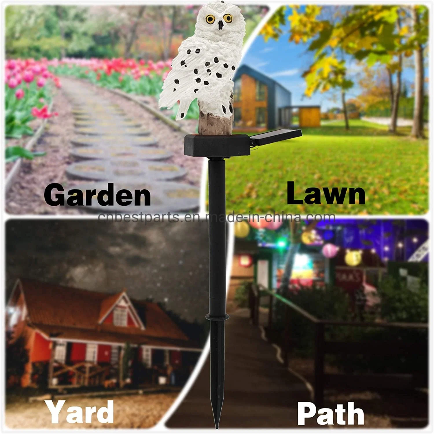 Wholesale/Supplier Solar Garden Animals Cute Owl Solar Lamp Waterproof Outdoor Walkway Lights Outdoor Garden Home Decorative Lighting Portable LED Garden Light