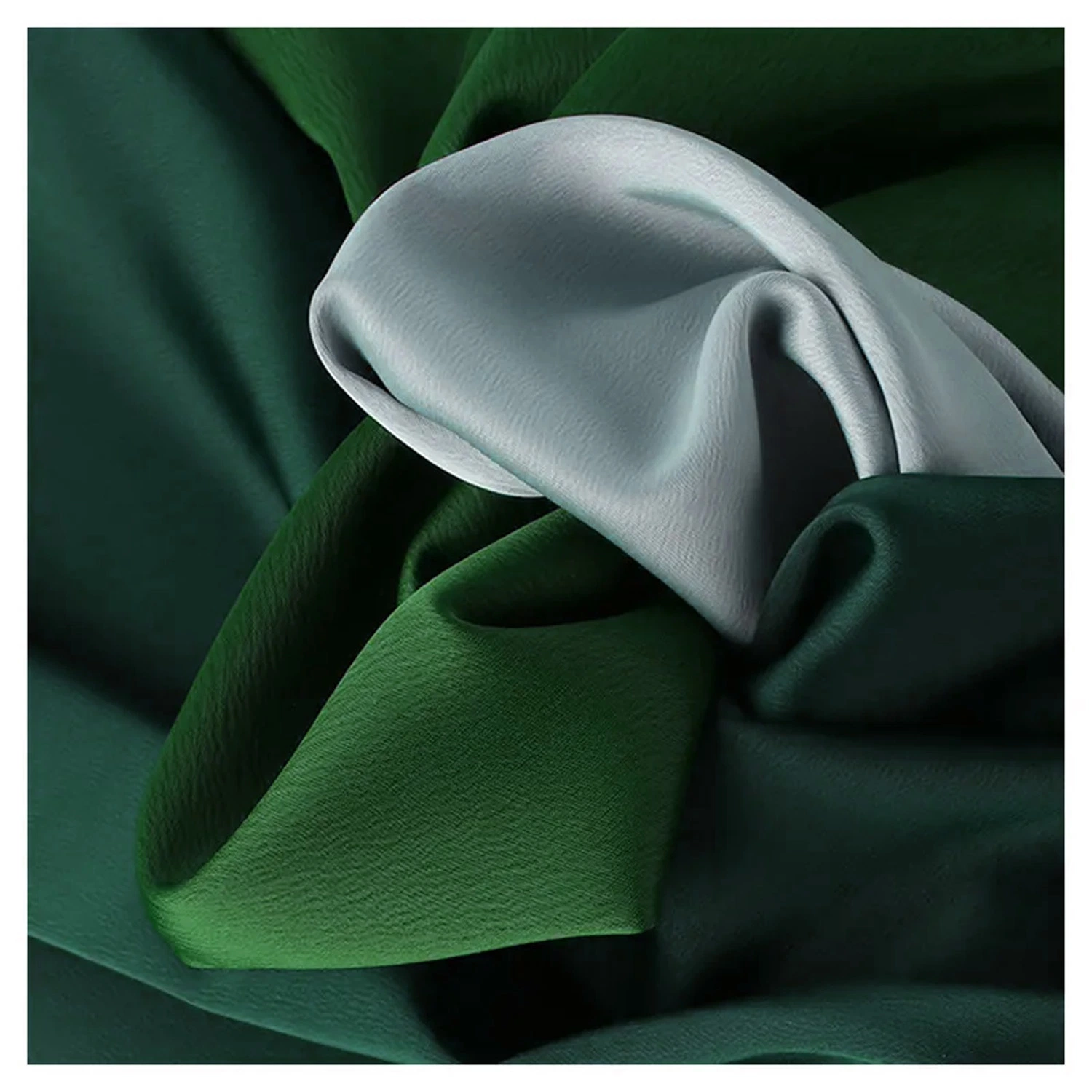 Crepe Crinkle Satin Polyester Spandex Textile Fabric for Dress