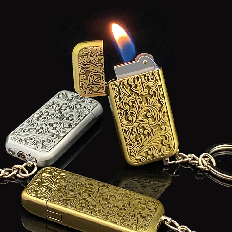 Factory Flint Match Oil Lighter Personality Creative Embossed Zinc Alloy Lucky Pixiu Metal Windproof Lighter Smoke Accesoires