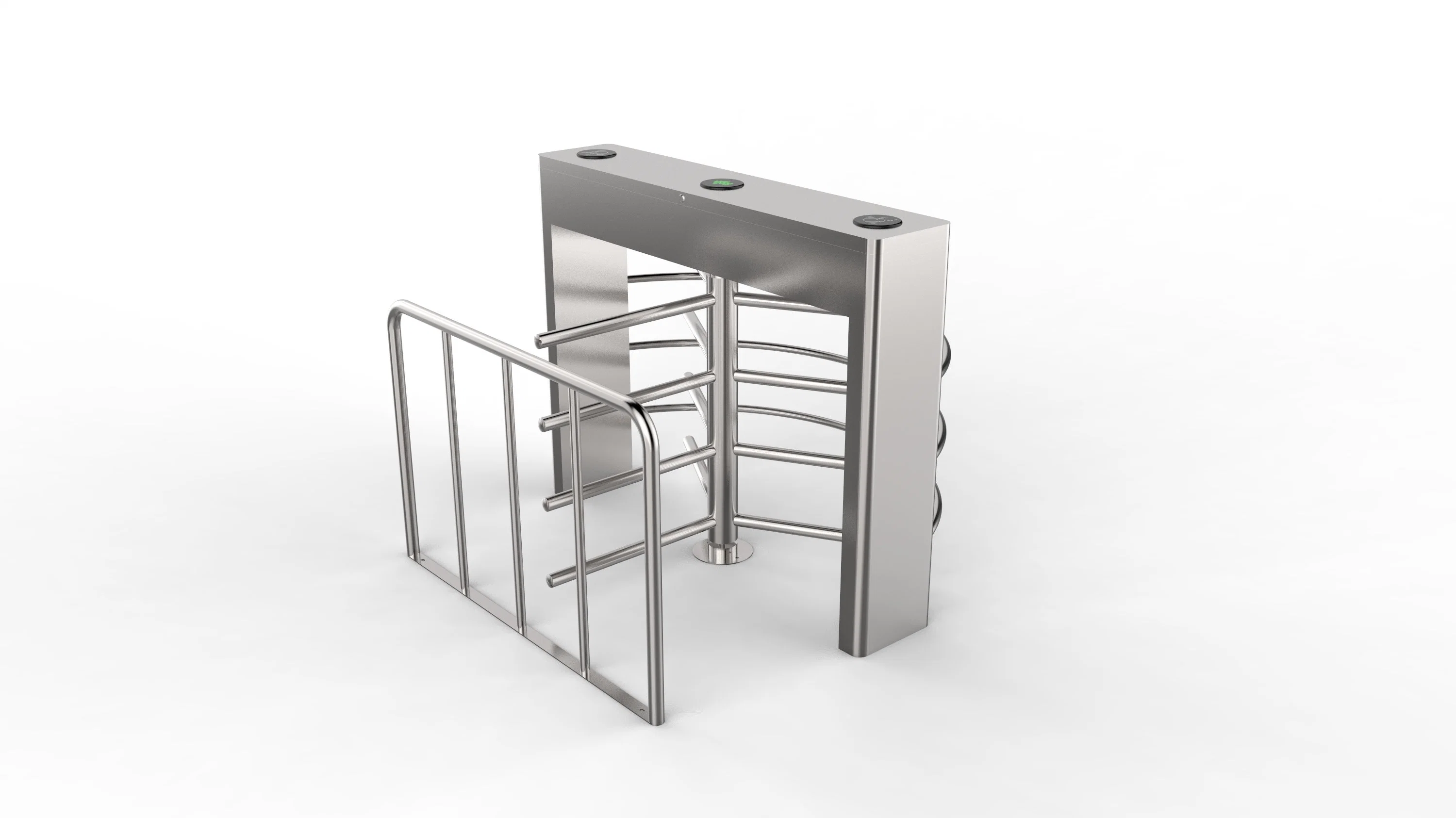 Security Fingerprint and Qr Code Scanner Access Control Barrier Gate Full Height Turnstile