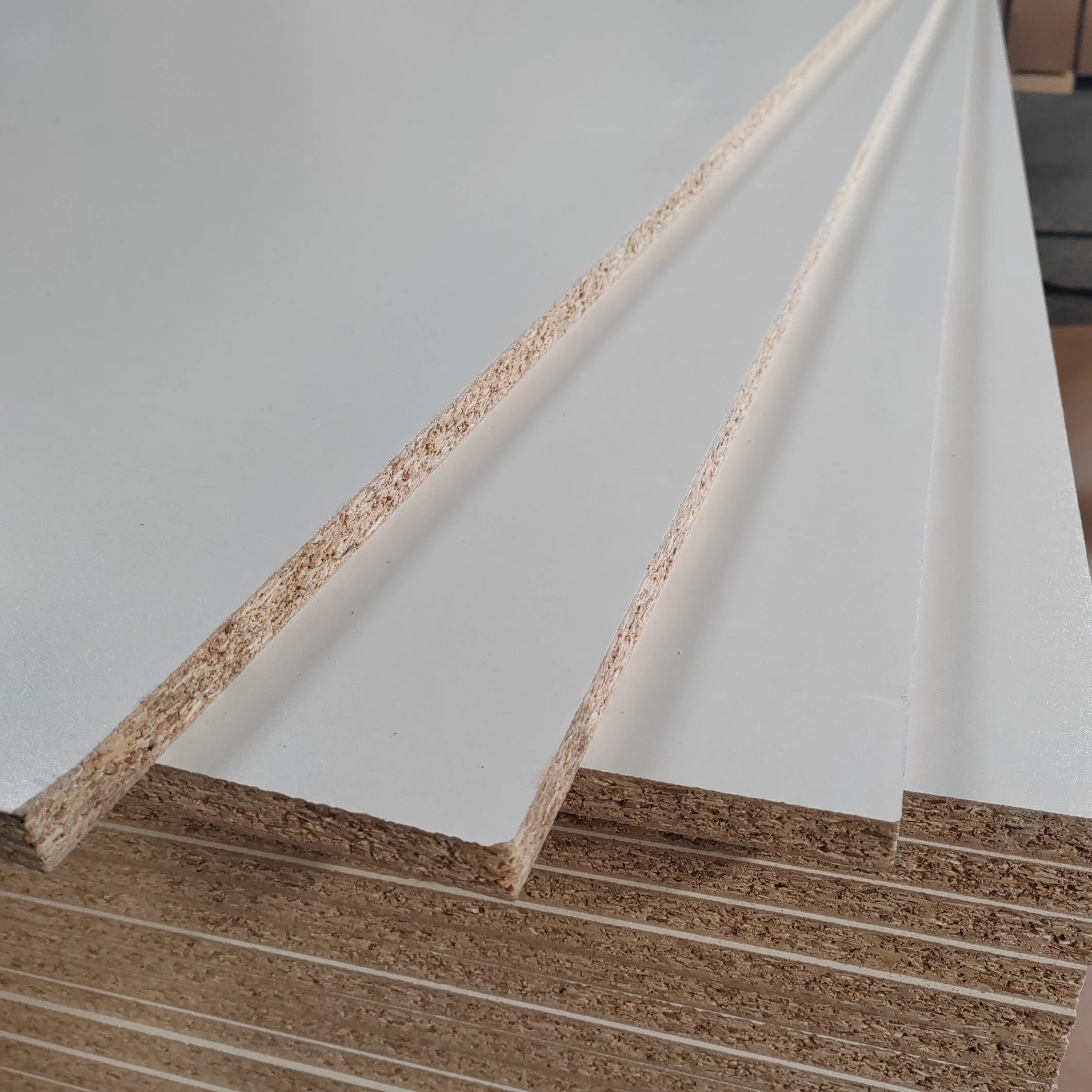 High quality/High cost performance  12mm 16mm 18mm White Melamine MFC Board for Furniture Particle Board