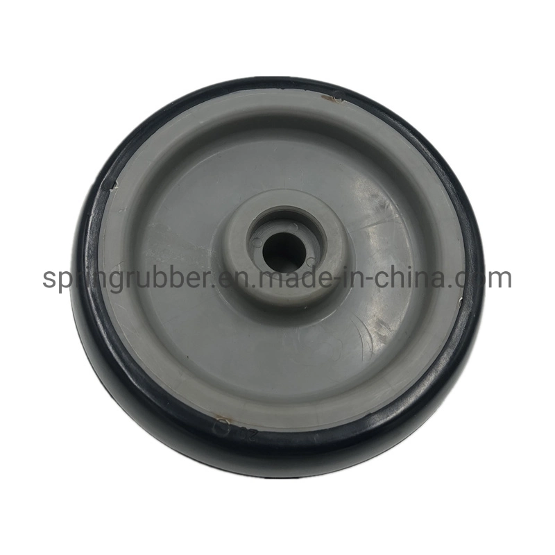 200mm 6 in Stopper 125mm Heavy Duty Industrial Metal Large Cast Plastic Caster Rubber Wheel