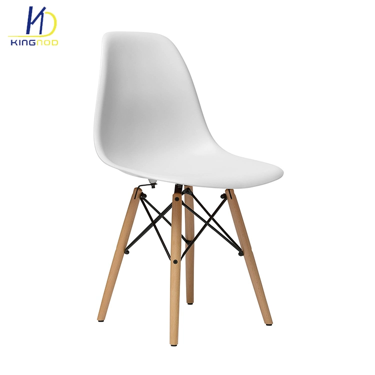 Modern Wholesale/Supplier Price PP Back Outdoor Chair Wood Leg Plastic Chair Furniture