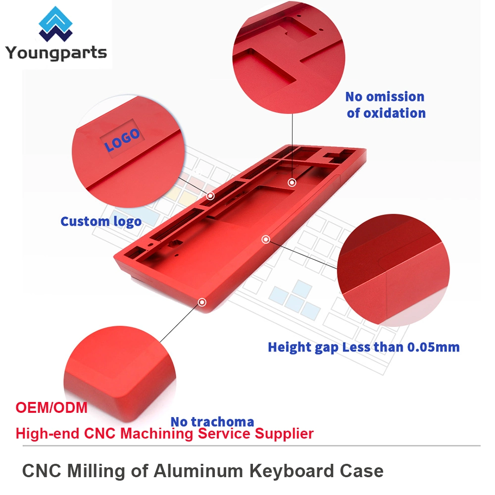 Peças de fresagem para estampagem em aço inoxidável teclado CNC placa de alumínio Serviço de usinagem de moldes