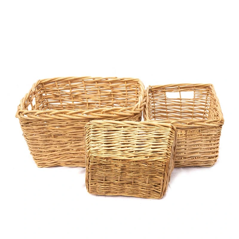 Wicker Bread Basket Woven Tabletop Food Fruit Vegetables Serving