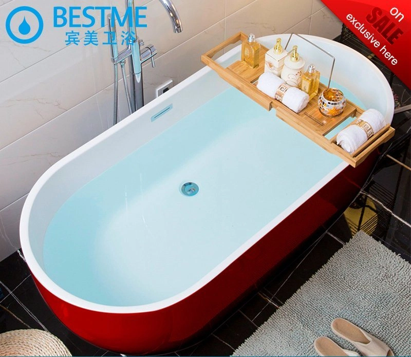 Foshan Bestme Supplier Free-Standing Hot Bathtub Acrylic ODM OEM Easy Clean White Easy Install Art Bathtub (BT-Y2589)