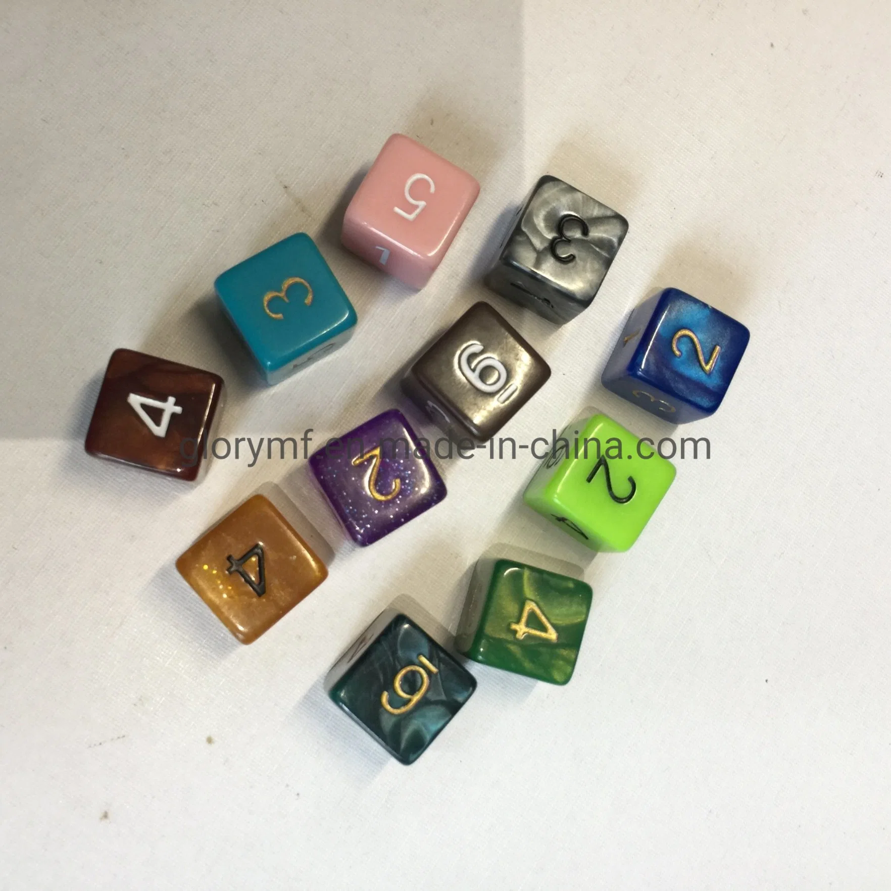 Board Game Dnd Plastic D6 Mixed Color Dice Set