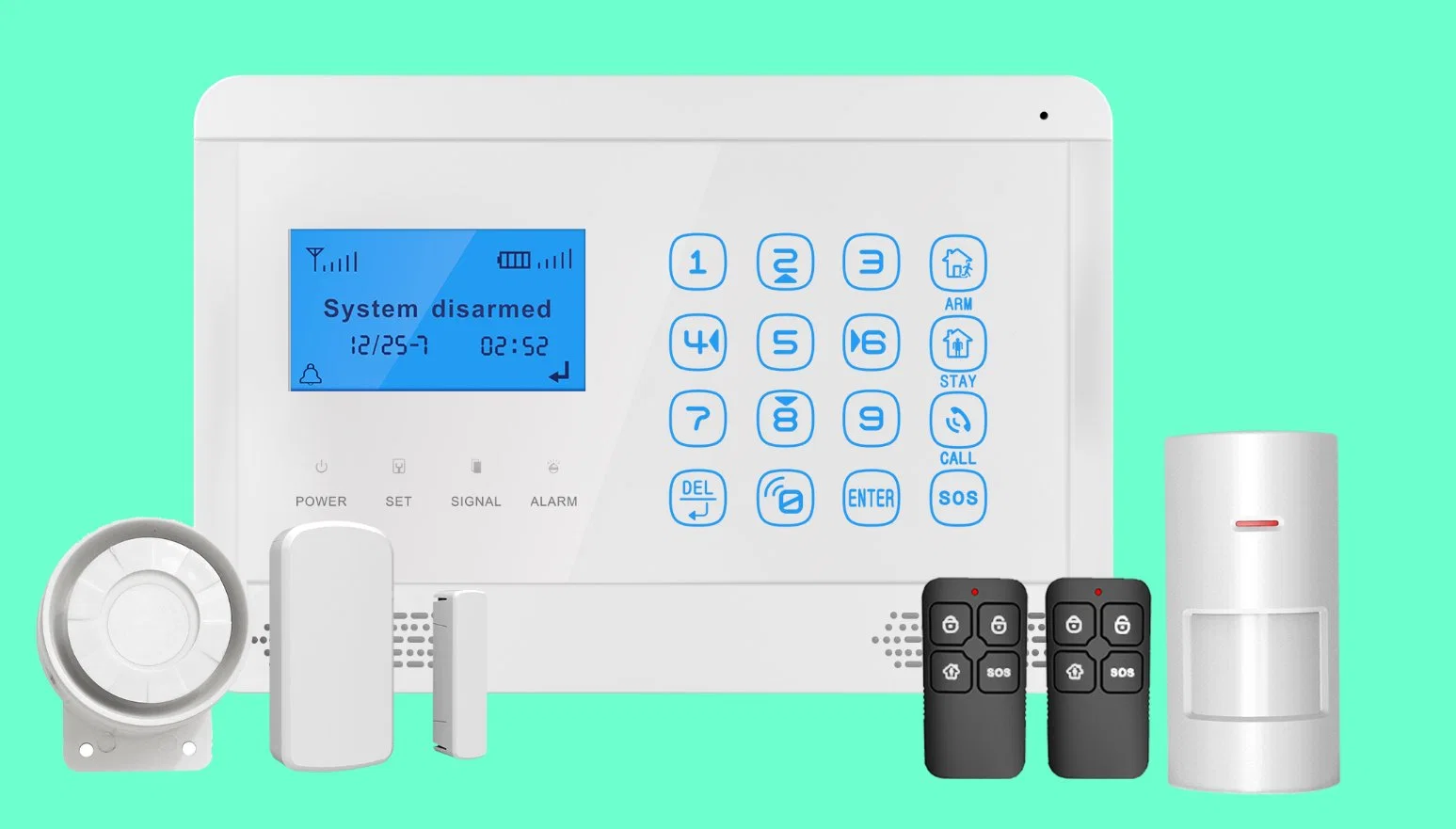 China Visor Colorido WiFi sem fio de controle de aplicativo Sistema de alarme GSM para segurança doméstica e sistema de alarme GSM