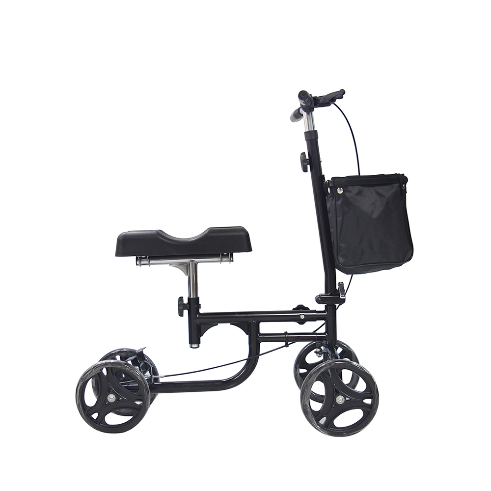 Durable Medical Lightweight Steerable Walking Aid Knee Walker with Shopping Basket