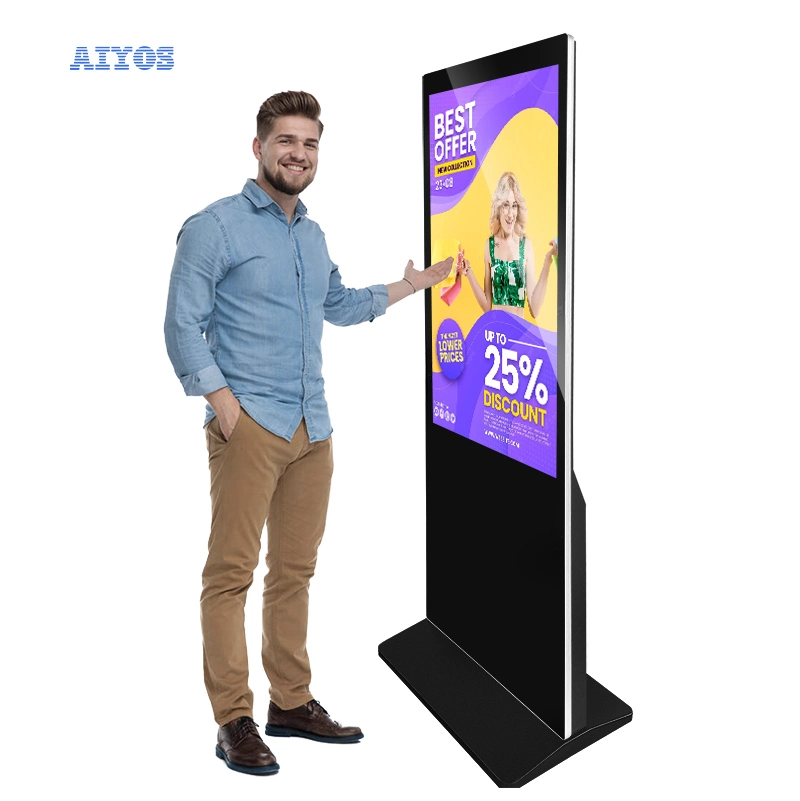 Hot vente Digital Signage Display 43 pouces écran LCD pour le kiosque de publicité avec un sol debout
