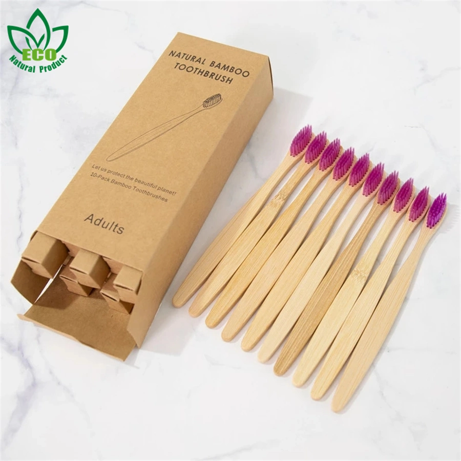 Bambus Holzkohle Weiche Borsten Mundpflege natürliche Zahnbürste für Erwachsene