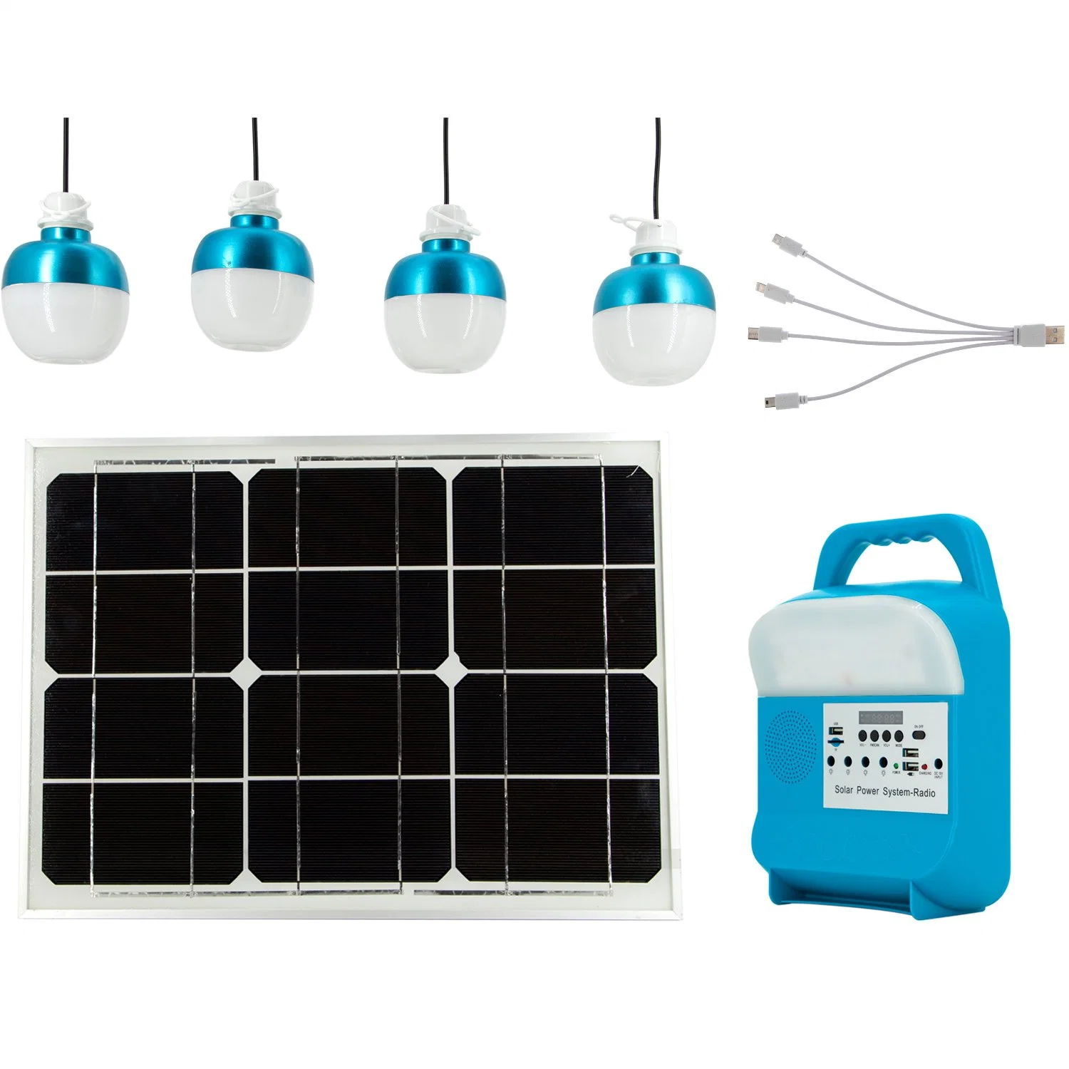 Portable pequeño sistema de iluminación de la generación de energía solar linterna Teléfono móvil de carga Función 3 Lámpara de iluminación de emergencia móvil Sre-6820