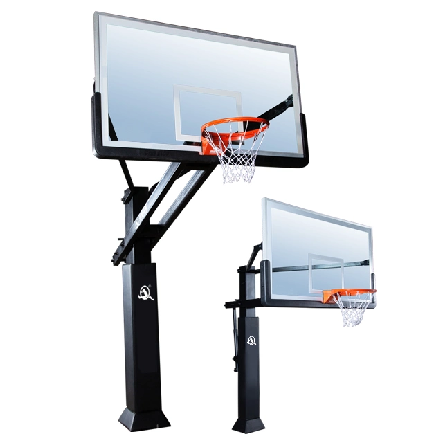 Height Adjustable Backboard Portable Free Standing Basketball Hoops Net System on Wheels