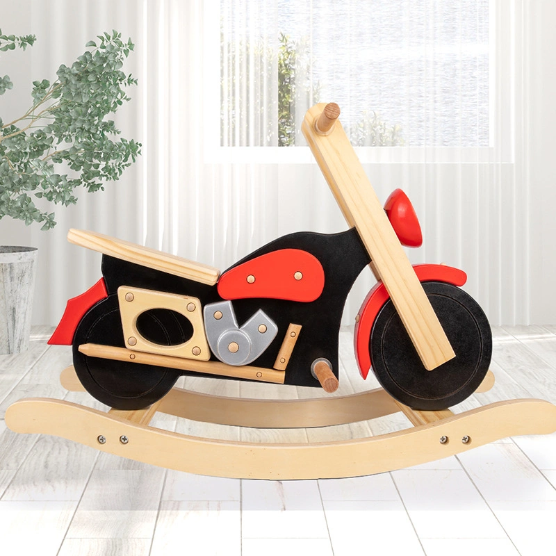 Children's Wooden Rocking Horse Motorcycle Balance Toy