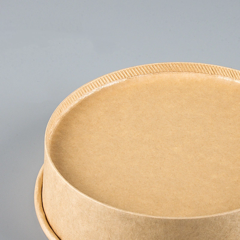 Personalizar el logotipo de la impresión de calidad alimentaria desechables biodegradables Takeout ensalada para llevar alimentos envases de papel Bowl