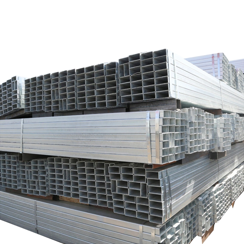 High Frequency Custom Welding 80X80mm Galvanized Pipe 100X50mm ERW Square and Rectangular Steel Pipes