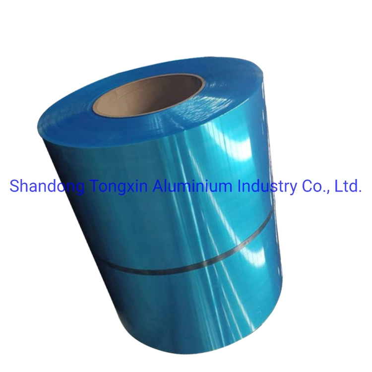 8011 O Blue Coated Hydrophilic Aluminum Foil Stock for Use Condenser and Evaporator