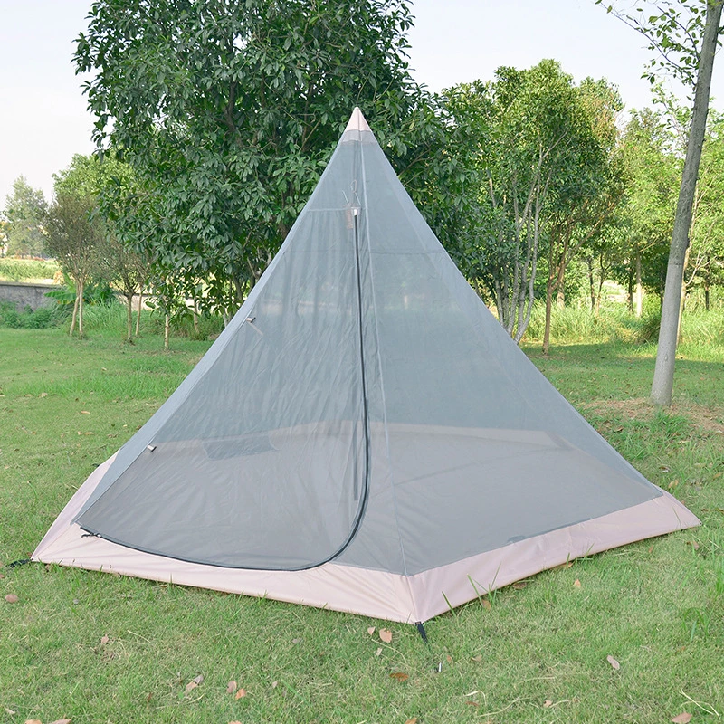 2023 Outdoor Pointed Tent Outdoor Camping Thickened Double Layer 5-Person Camping Canopy Tent