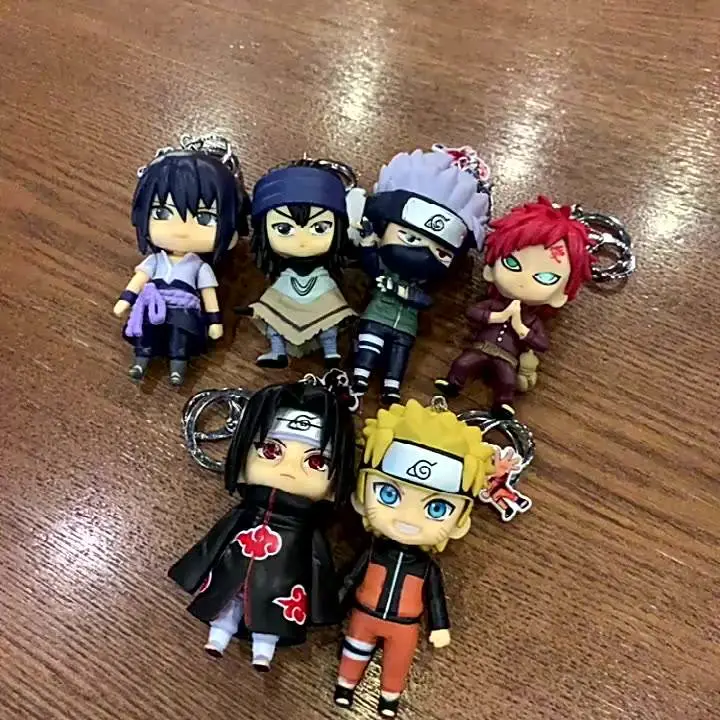 Cartoon Pendant Set PVC Doll Uchiha Sasuke Anime Keychain