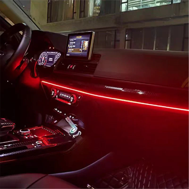 Controlo da APLICAÇÃO para telemóvel iluminação ambiente flexível Strip LED para automóvel Interior Luz ambiente