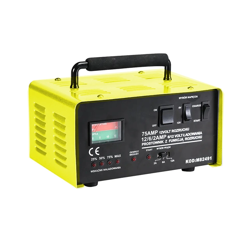 75AMP 12/24V Auto Recognition Car Battery Fast Charger with Intelligent Charging Function