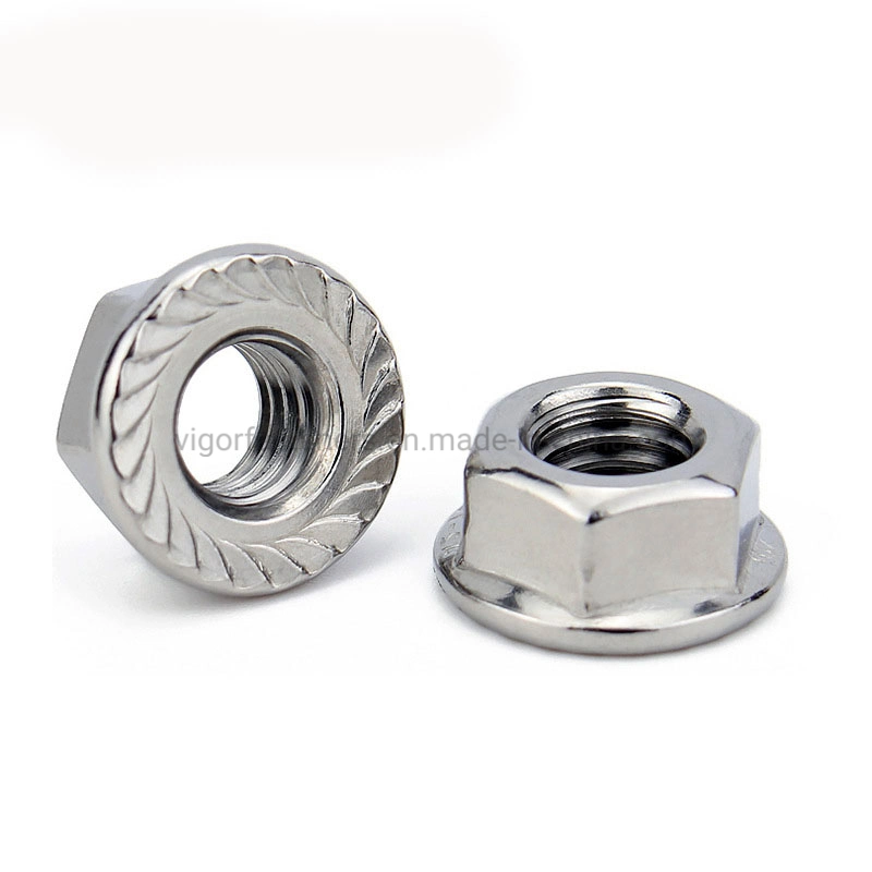 Auto Parts DIN6923 Hex Flange Nuts for Motorcycle Accessories Stainless Steel/Carbon Steel Nuts