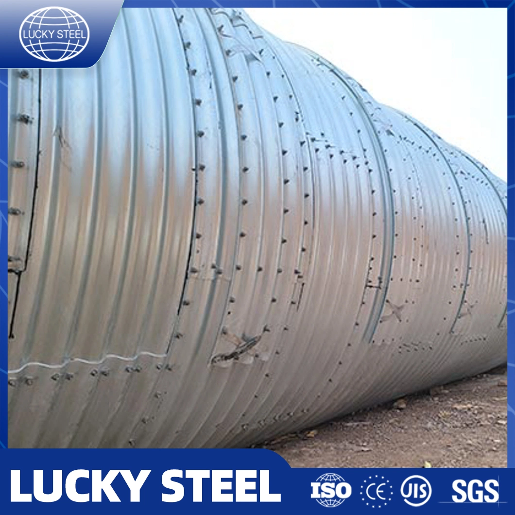 China Round Helical Galvanized Corrugated Pipe/Metal Culvert Pipe/Water Drainage Pipe Hot Dipped Metal Culvert Pipe