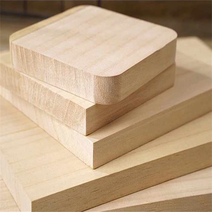 E0 High- Standard Durable Paulownia Solid Wood Core Lumber for Interior Decoration/Skirting Line