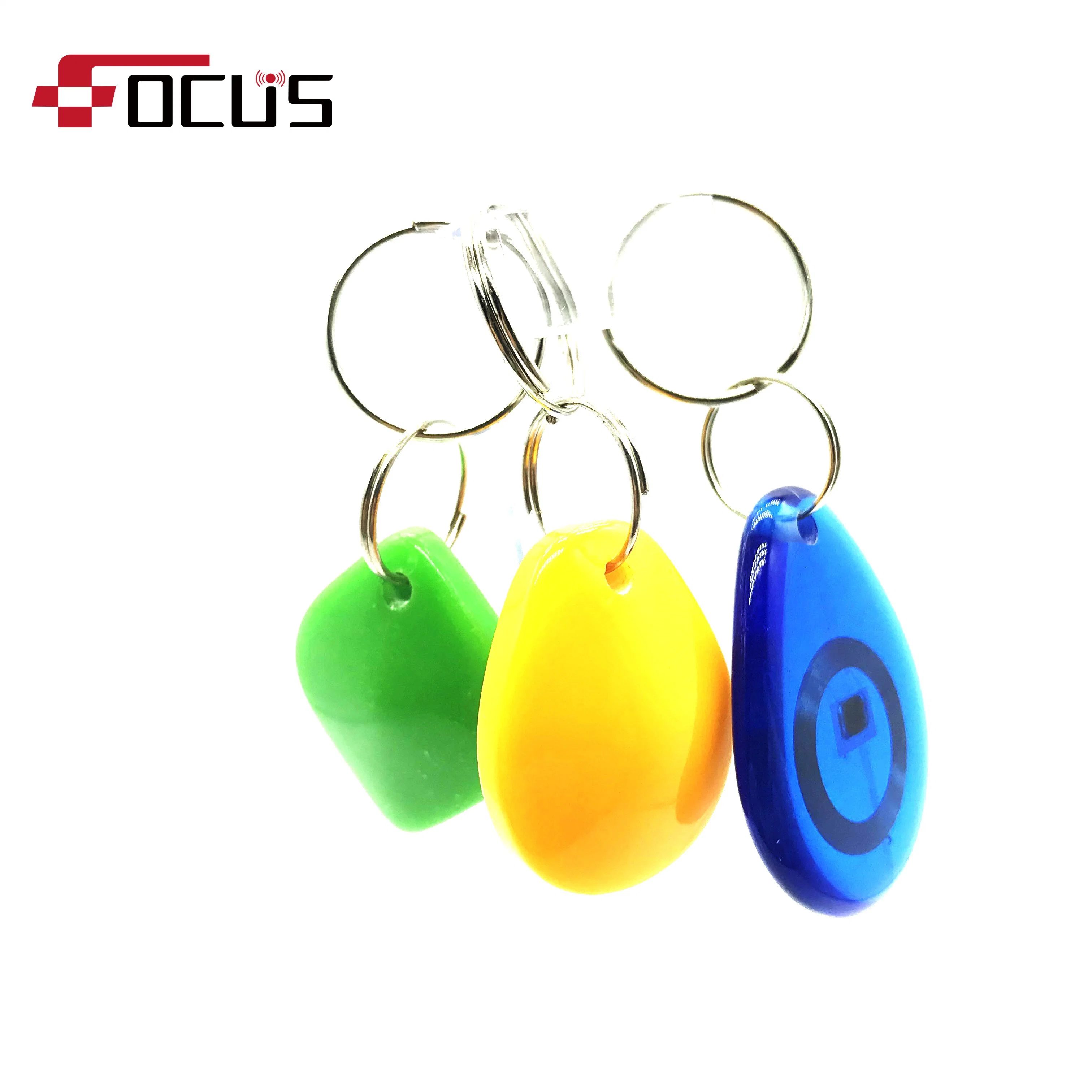 Waterproof 13.56MHz Keychain Promotional Customized Logo Printing NFC Tag RFID Keyfobs