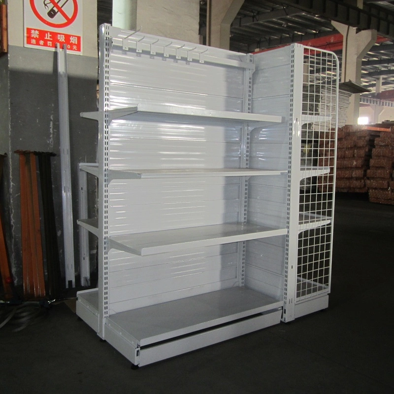 El Panel trasero de doble cara Concave-Convex góndola de supermercado Metal estantería estantería