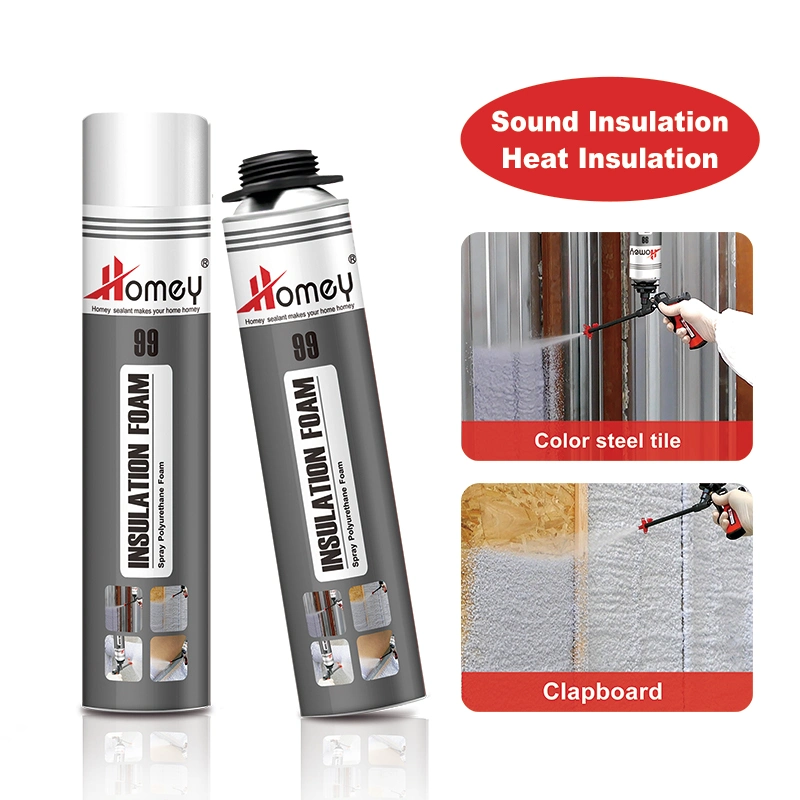 Homey Spray Polyurethane Foam Roofing Heat and Sounds Insulation Spray PU Foam