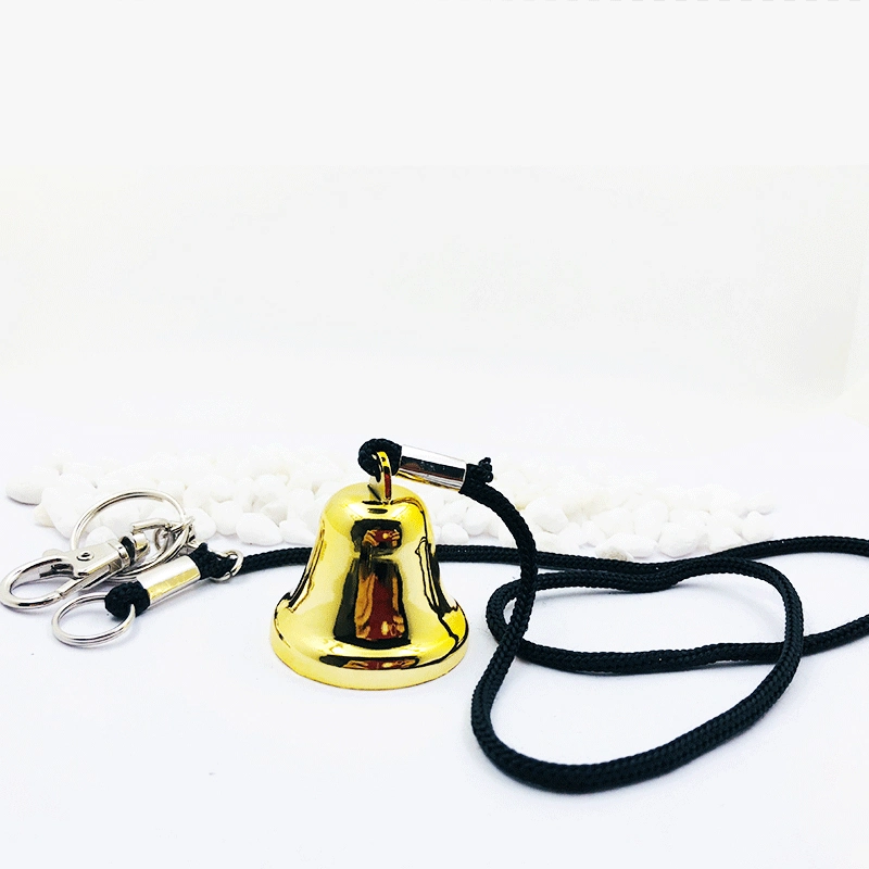 Brass Bell Gold Plated Bell Keychain Collar Pet Pendant Handbell Bell Processing Jewelry Accessories