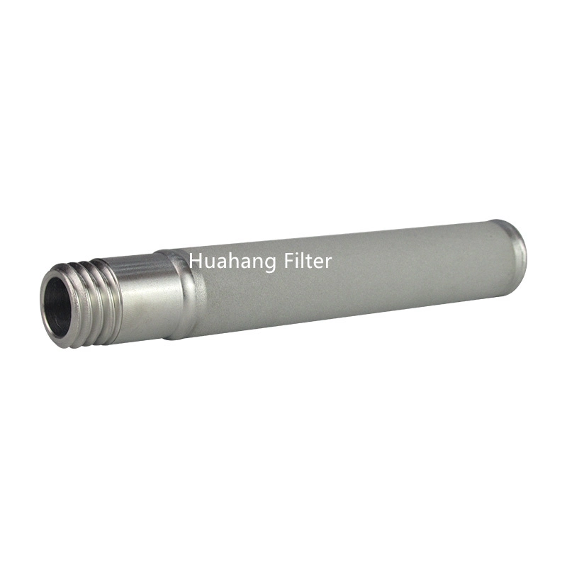 Huahang Durable Sintering Metal Stainless Steel 316L customized Sintered Powder Filter Tube Sintered Filter Element 2 micron sintered filter cartridge