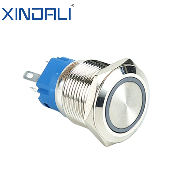 Xdl17-22nae15/C 22mm iluminado do anel de aço inoxidável com Interruptor de Botão