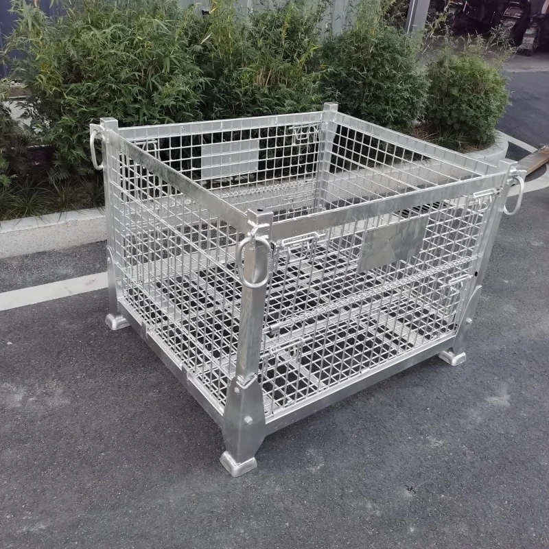 Portable Foldable Metal Storage Cage Pallet with Q235B Steel