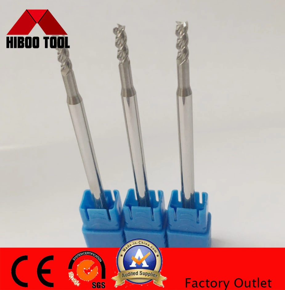 Hiboo High quality/High cost performance  Single Flute Long Neck Tungsten Carbide CNC Milling Cutter