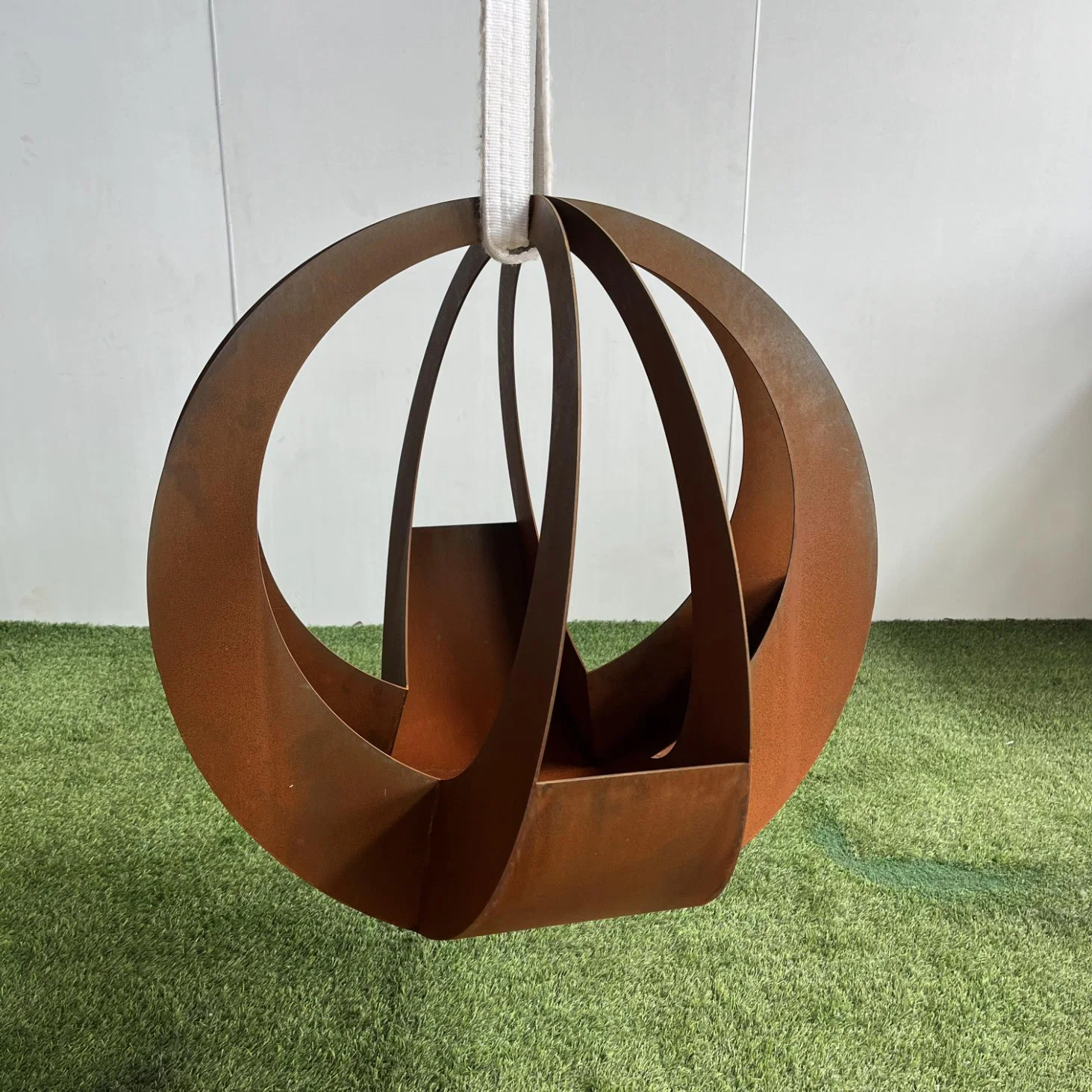 Nova Design Jardim Exterior Metal Flower Pot Artístico aço Corten Plantador