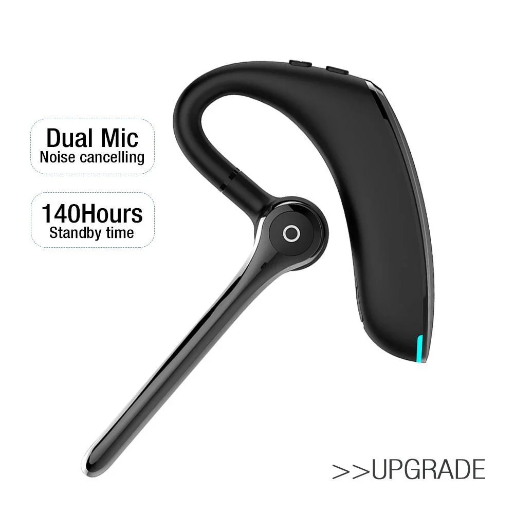 F910 Noise Canceling Bluetooth 5.0 Earphones Wireless Hands-Free Stereo Headset with Mic for Smart Phone - Black