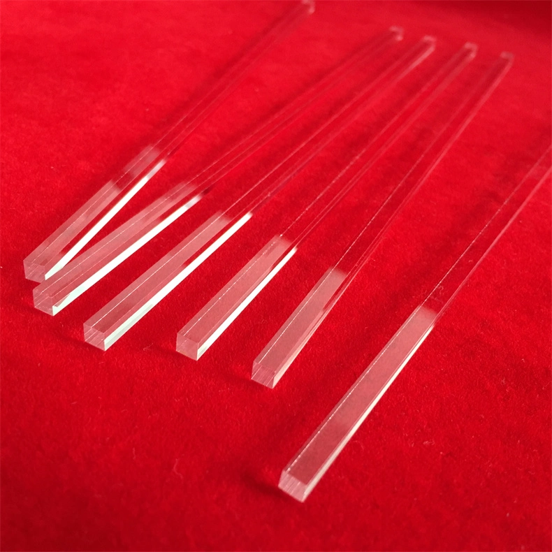 High Temperature Photovoltaic Use Polishing Clear Quartz Rods Transparent Square Fused Silica Bar