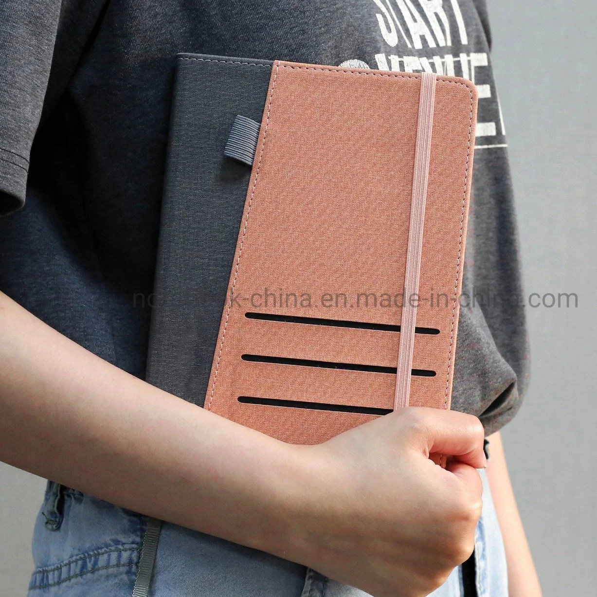 Fabricant de fournitures de bureau pour ordinateur portable A5 Planner Journal Notebookcover PU Housse en cuir avec la conception personnalisée de l'impression